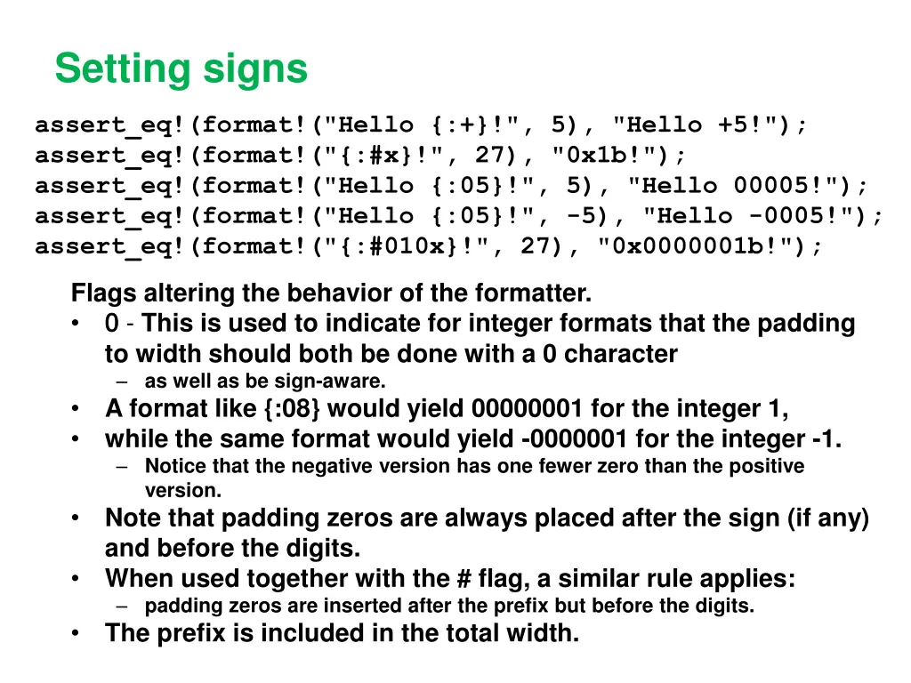 setting signs