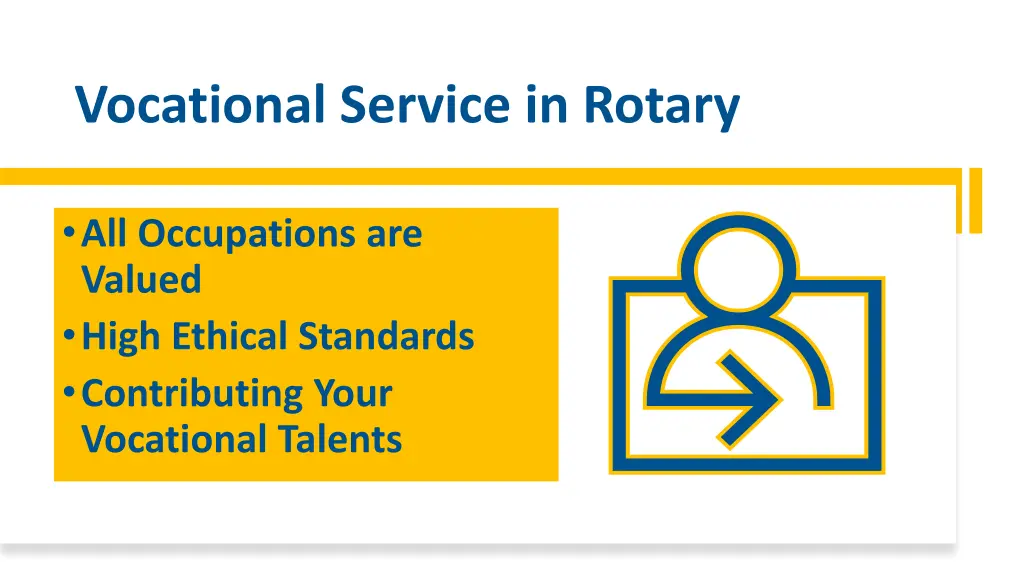 vocational service in rotary