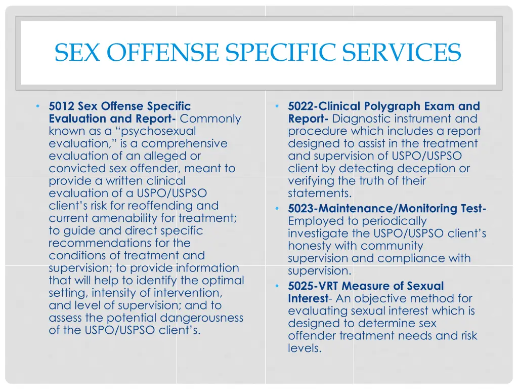 sex offense specific services