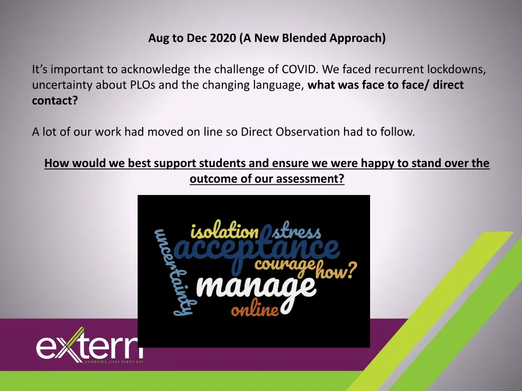 aug to dec 2020 a new blended approach