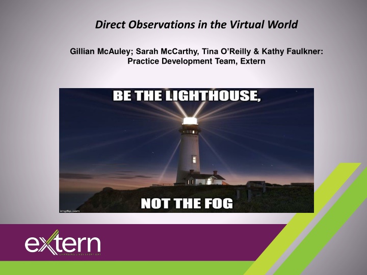 direct observations in the virtual world