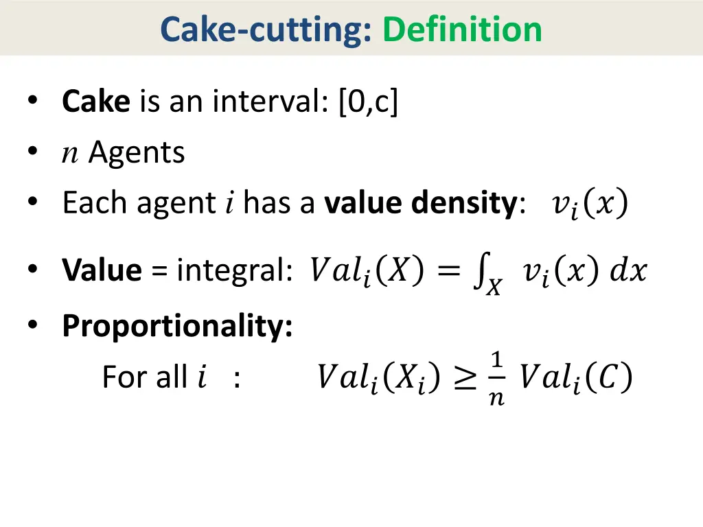 cake cutting definition
