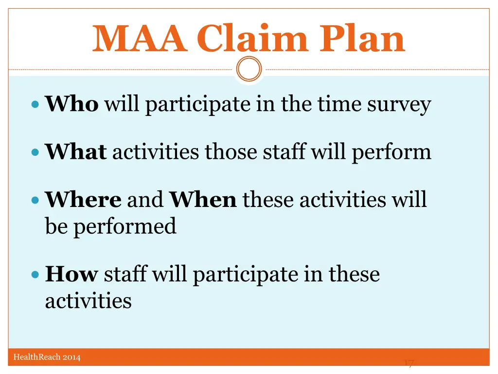 maa claim plan
