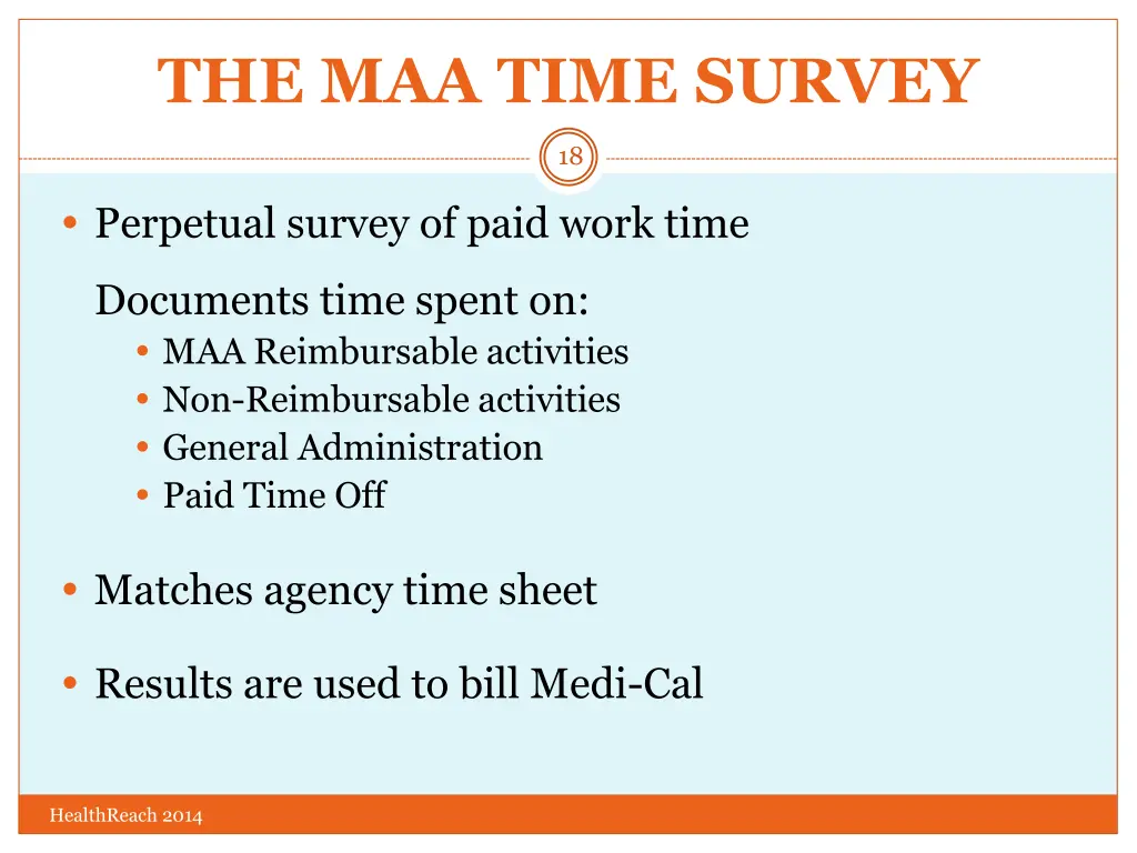 the maa time survey