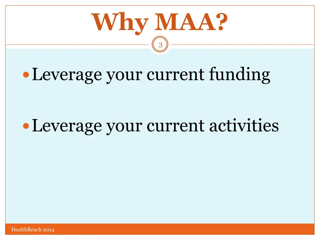 why maa
