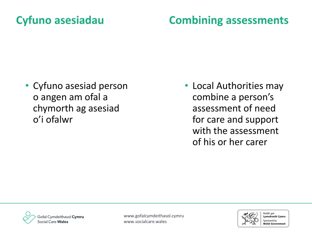 cyfuno asesiadau