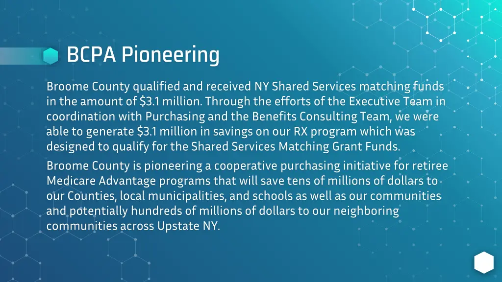 bcpa pioneering