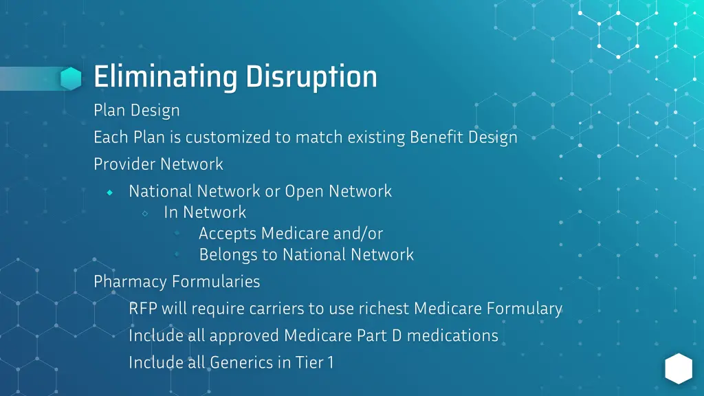 eliminating disruption plan design each plan