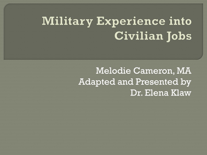 melodie cameron ma adapted and presented