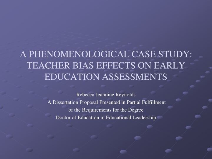 a phenomenological case study teacher bias