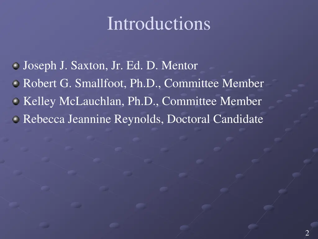introductions