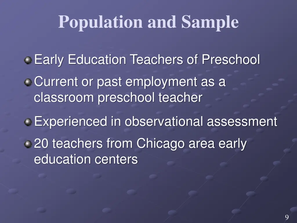 population and sample