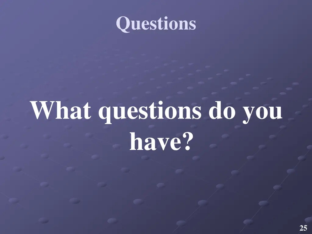 questions
