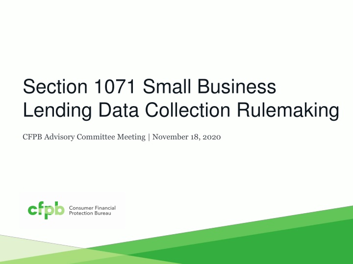 section 1071 small business lending data