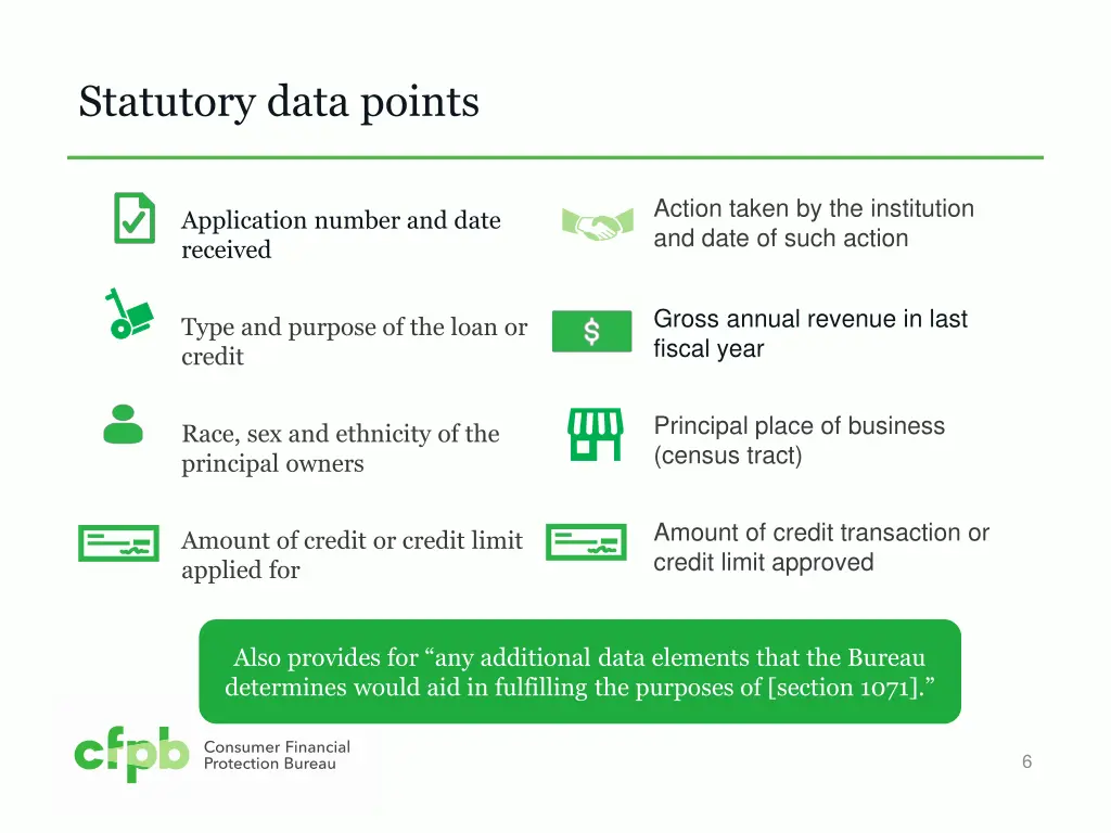 statutory data points