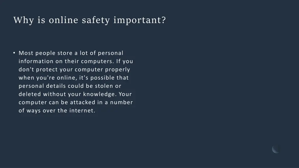 why is online safety important