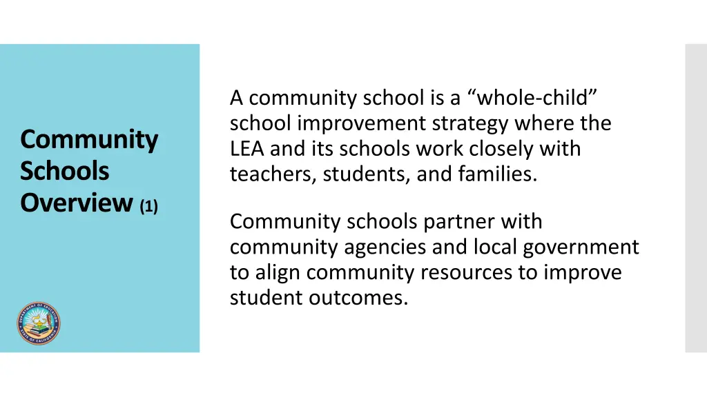 a community school is a whole child school