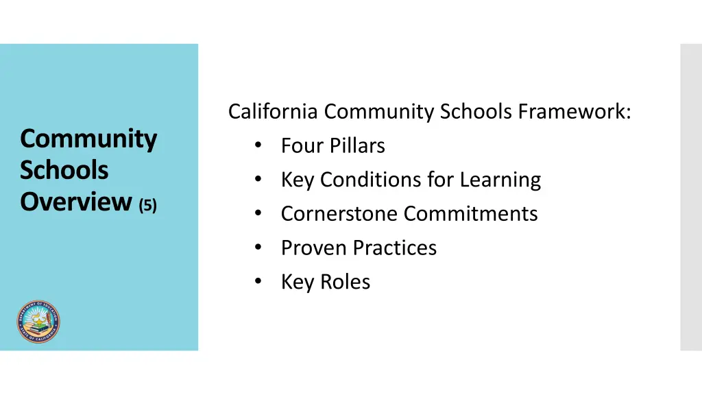 california community schools framework four