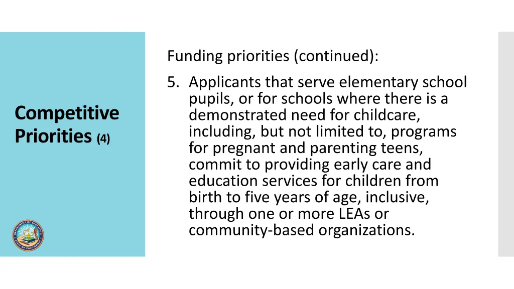 funding priorities continued 2