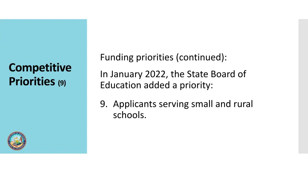 funding priorities continued 5