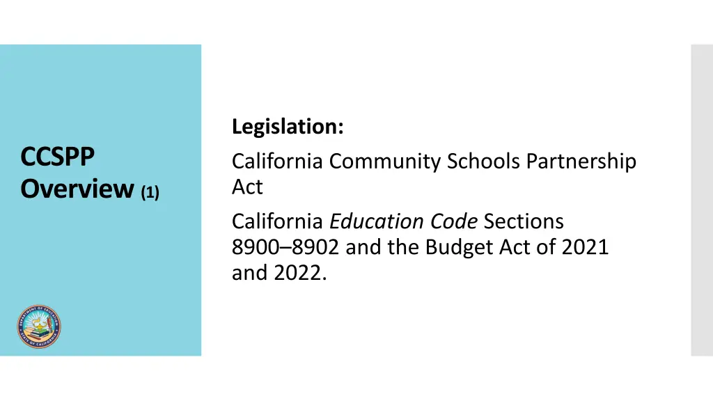 legislation california community schools
