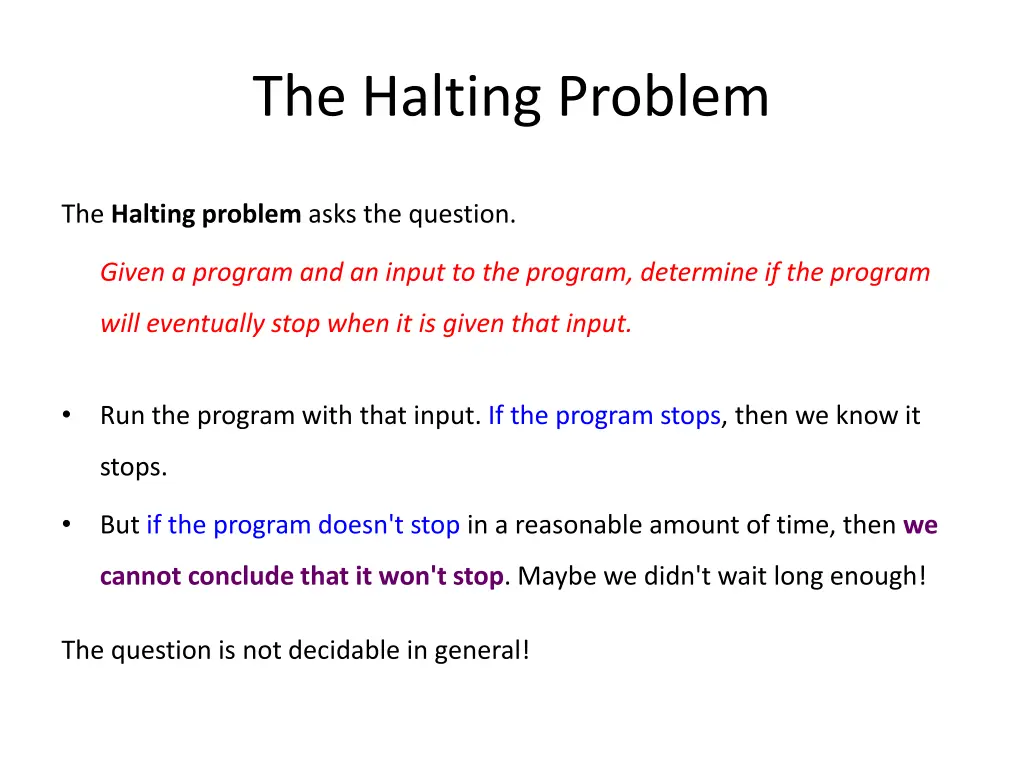 the halting problem