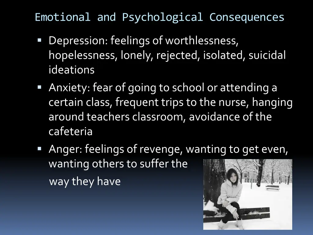 emotional and psychological consequences
