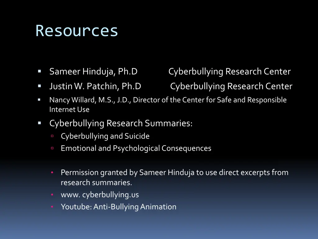 resources