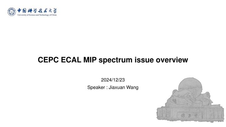 cepc ecal mip spectrum issue overview