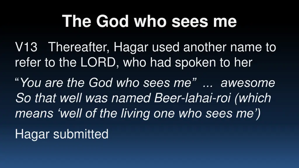 the god who sees me 1
