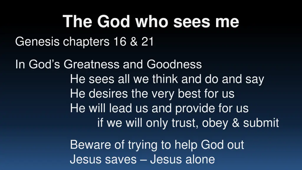 the god who sees me genesis chapters 16 21