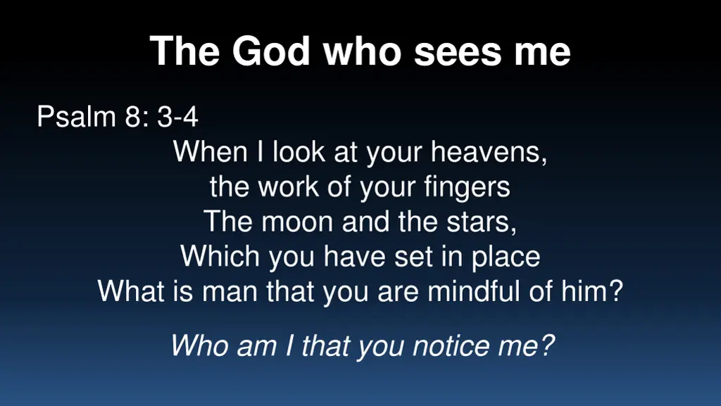 the god who sees me