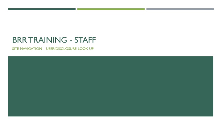 brr training staff