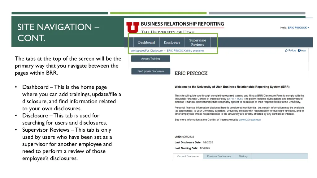 site navigation cont
