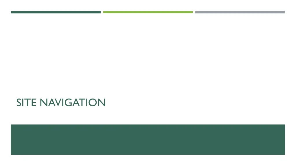 site navigation