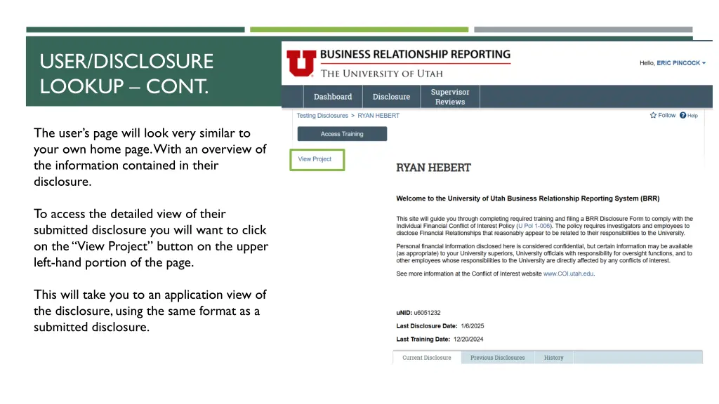 user disclosure lookup cont 1