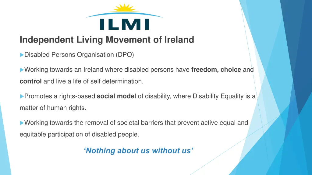 independent living movement of ireland