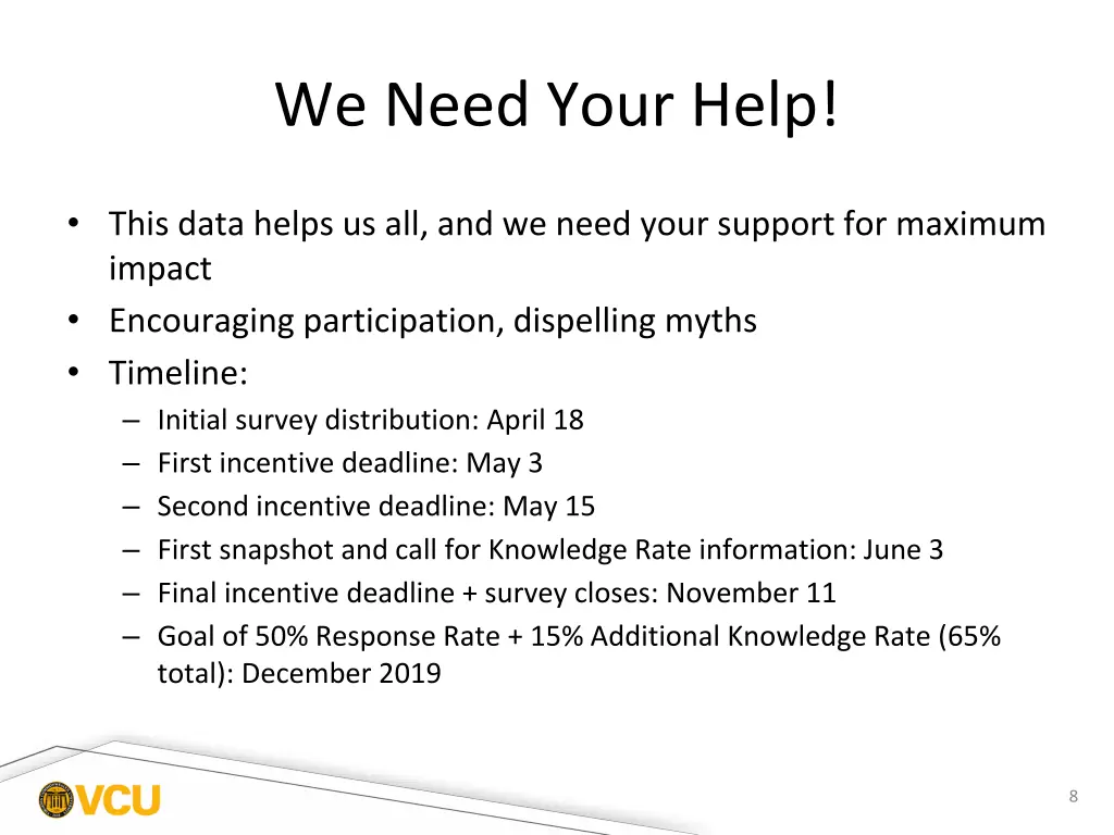 we need your help