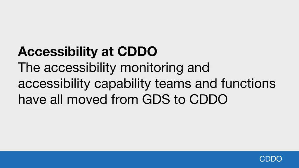 accessibility at cddo the accessibility