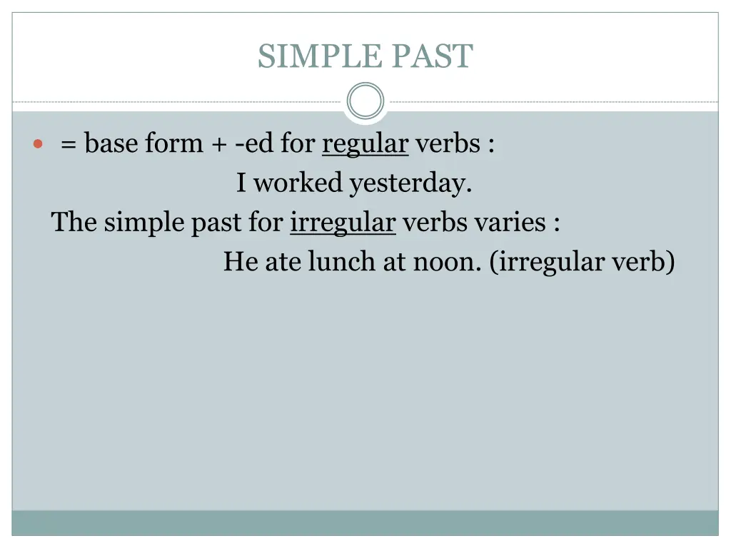 simple past