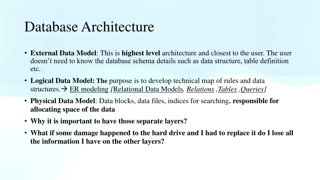 database architecture 1