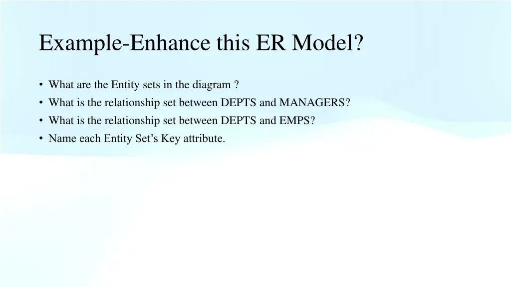 example enhance this er model