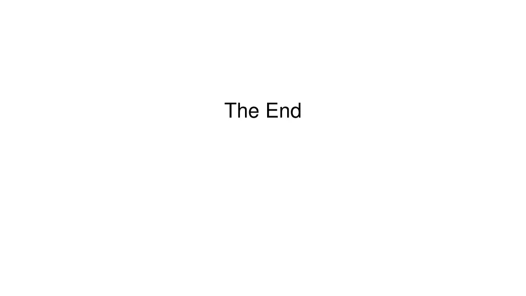 the end
