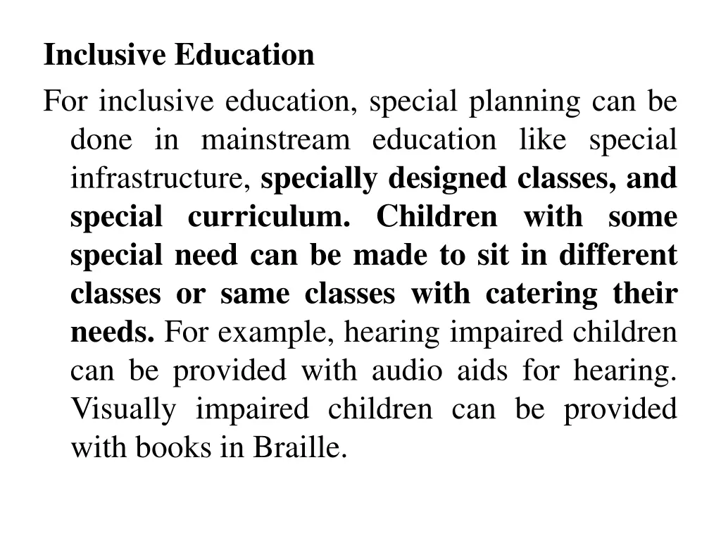 inclusive education for inclusive education