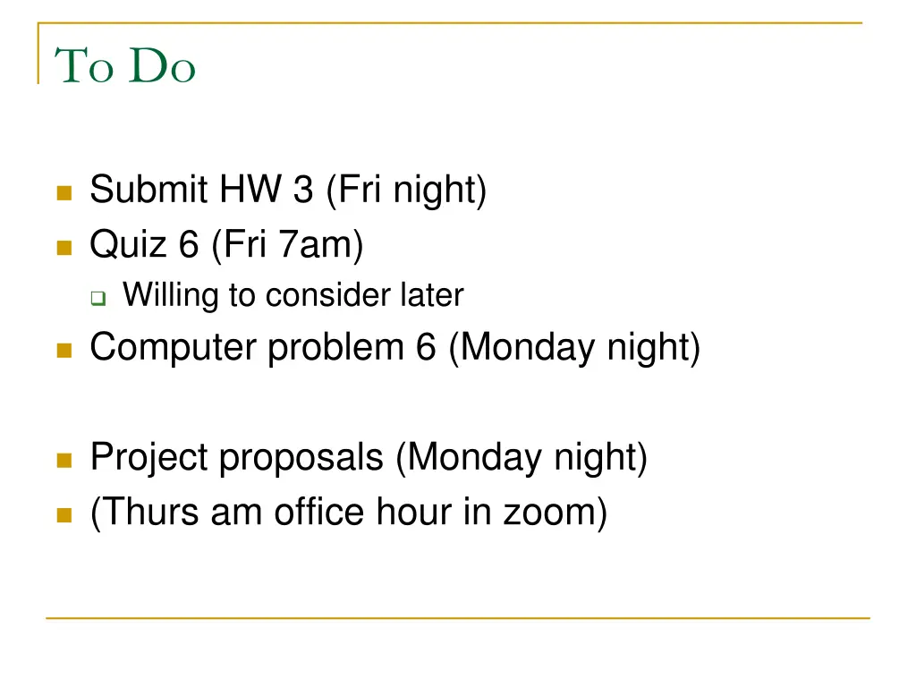 to do