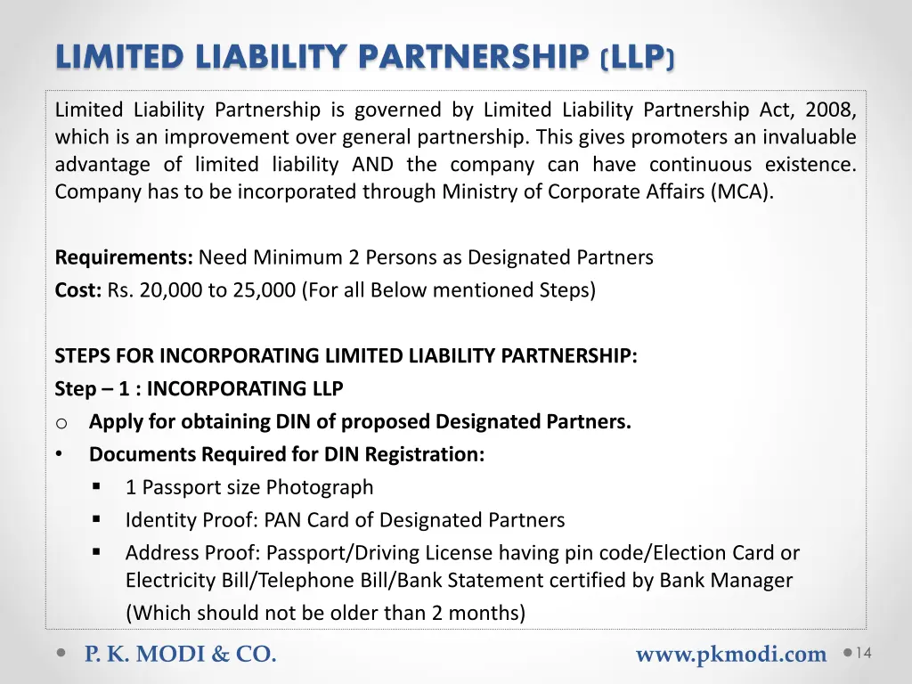limited liability partnership llp