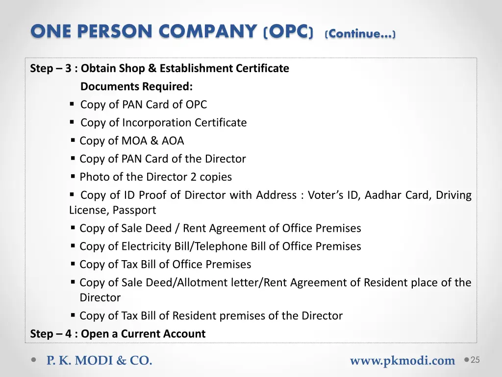one person company opc continue 3