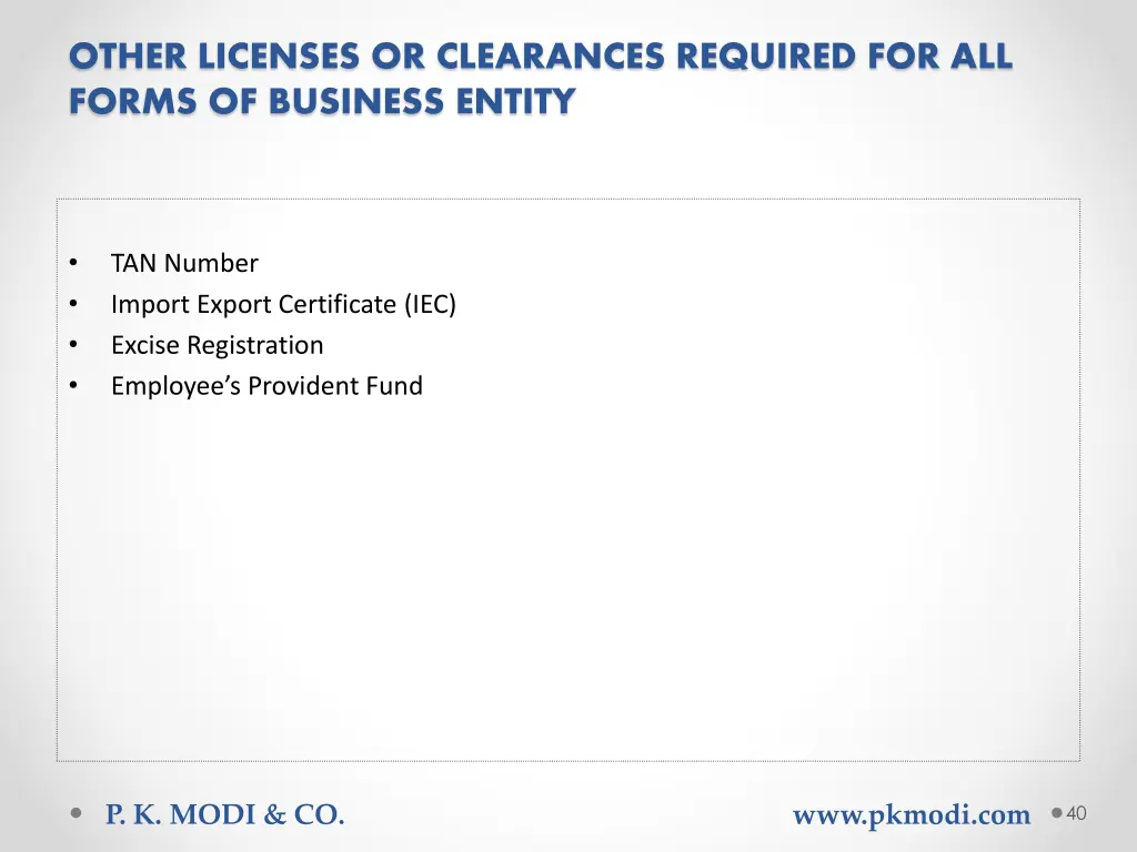 other licenses or clearances required