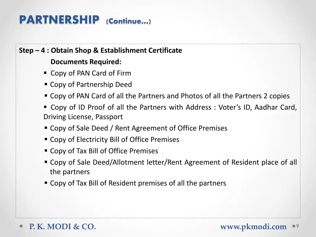 partnership continue