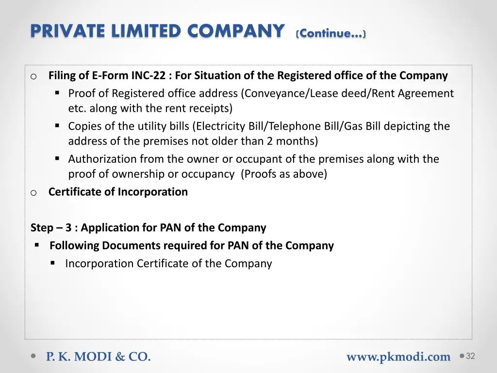private limited company continue 2
